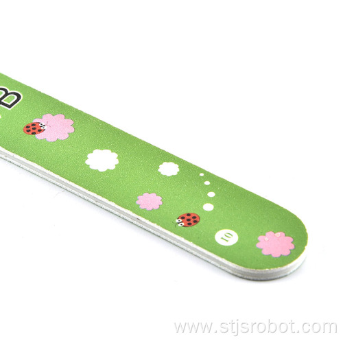 New Style Cute Double Sided Printed EVA frog Shape Sponge Nail File For Nail Tool